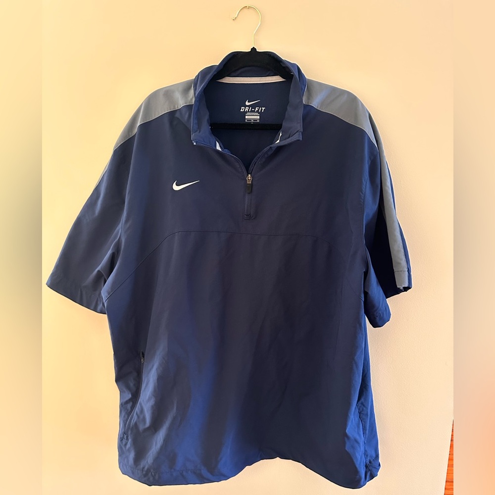 Nike Dri-FIT Blue Jacket with Gray Trim